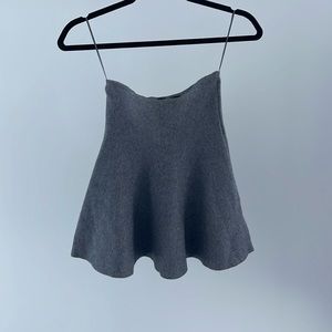 Mini knit high waisted skirt